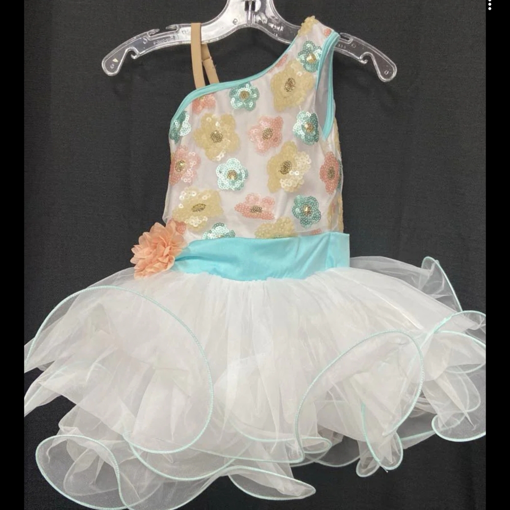Sparkling Floral Kids Dance Costume